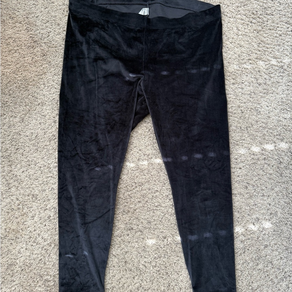 Old Navy Womens Velvet Black Leggings - XXL